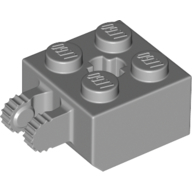 Hinge Brick 2 x 2 Locking with 2 Fingers Vertical and '+' Axle Hole, 7 Teeth (53029)