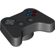 Game Controller with Silver D-Pad and Joysticks, and Red and Blue Buttons (53118pr0001)