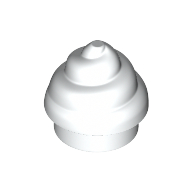 Plate Round 1 x 1 Swirled Top / Poo (53119)