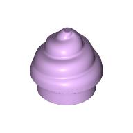 Plate Round 1 x 1 Swirled Top / Poo (53119)