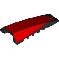 Wedge Curved 4 x 8 No Top Studs with Red Surface print (5382pr0002)