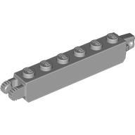 Hinge Brick 1 x 6 Locking with 1 Finger Vertical End and 2 Fingers Vertical End, 7 Teeth (53914)