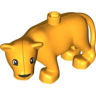 Duplo Animal Lion Adult Female with Head turned Left with Black Eyes print (53920pr0003)