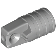 Hinge Cylinder 1 x 2 Locking with 1 Finger and Axle Hole On Ends [No Side Slots] (53923)