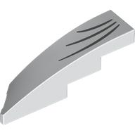 Slope Curved 1 x 4 with Stud Notch Right with Dark Bluish Grey Whiskers print (5414pr0001)