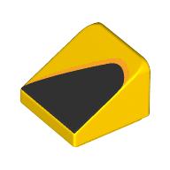 Slope 30° 1 x 1 x 2/3 with Black Triangle print (54200pr0008)