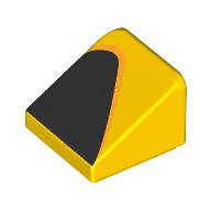 Slope 30° 1 x 1 x 2/3 with Black Triangle print (54200pr0010)