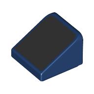 Slope 30° 1 x 1 x 2/3 with Black Surface print (54200pr0014)