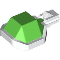 Projectile, Koopa Troopa Shell with Lever with Bright Green Top Pattern (5446pat0001)