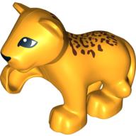 Duplo Animal Leopard Cub with Raised Paw and Spots Print (54528pr0002)