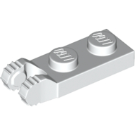 Hinge Plate 1 x 2 Locking with 2 Fingers On End, without Groove, 7 Teeth (54657)