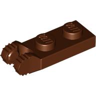 Hinge Plate 1 x 2 Locking with 2 Fingers On End, without Groove, 7 Teeth (54657)