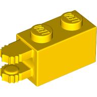 Hinge Brick 1 x 2 Locking with 2 Fingers Horizontal End, 7 Teeth (54672)
