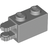 Hinge Brick 1 x 2 Locking with 2 Fingers Horizontal End, 7 Teeth (54672)