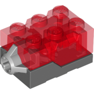 Light Brick 2 x 3 x 1 1/3 with Dark Bluish Gray Base [Red LED] (54869)