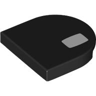 Tile Round 2 x 2 Half Circle with White Rectangle / Pupil print (5520pr0003)