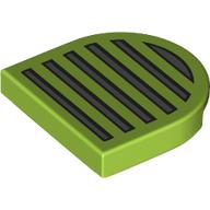Tile Round 2 x 2 Half Circle with Silver Grill print (5520pr0005)