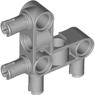 Technic Pin Connector Hub Perpendicular 3 x 3 Bent with 4 Pins (Pin Ridges Across Part) (55615)