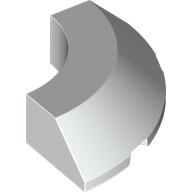 Brick Round Corner 4 x 4 x 1 with Bottom Cut Outs, No Studs, Flat Top (5649)