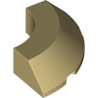 Brick Round Corner 4 x 4 x 1 with Bottom Cut Outs, No Studs, Flat Top (5649)