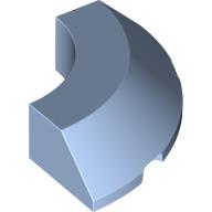 Brick Round Corner 4 x 4 x 1 with Bottom Cut Outs, No Studs, Flat Top (5649)