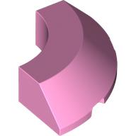 Brick Round Corner 4 x 4 x 1 with Bottom Cut Outs, No Studs, Flat Top (5649)
