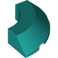 Brick Round Corner 4 x 4 x 1 with Bottom Cut Outs, No Studs, Flat Top (5649)