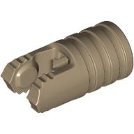 Hinge Cylinder 1 x 2 Locking with 2 Click Fingers and Axle Hole, 7 Teeth (57360)