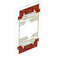 Glass for Window 1 x 4 x 6 with Asian Gold/Red Decoration print (57895pr0010)
