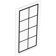 Glass for Window 1 x 4 x 6 with Black Lattice print (57895pr0026)