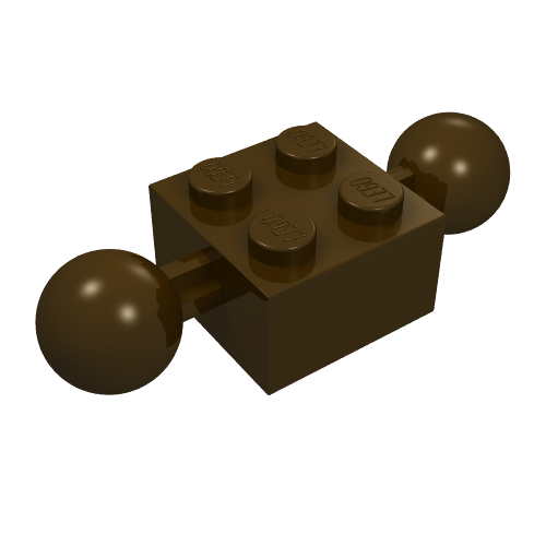 Technic Brick Special 2 x 2 with 10.2mm Balls [Center Mold Indention] (57908)