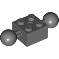 Technic Brick Special 2 x 2 with 10.2mm Balls [Center Mold Indention] (57908)