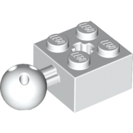 Technic Brick Modified 2 x 2 with Ball and Axle Hole, with 6 Holes in Ball (57909b)
