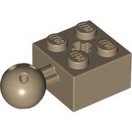 Technic Brick Modified 2 x 2 with Ball and Axle Hole, with 6 Holes in Ball (57909b)