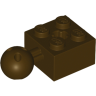 Technic Brick Modified 2 x 2 with Ball and Axle Hole, with 6 Holes in Ball (57909b)