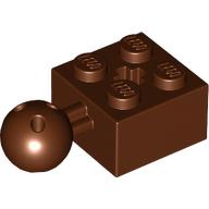 Technic Brick Modified 2 x 2 with Ball and Axle Hole, with 6 Holes in Ball (57909b)