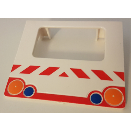 Duplo Van Type 2 Rear Door with Taillights and Red Stripes Print (58236pr0001)