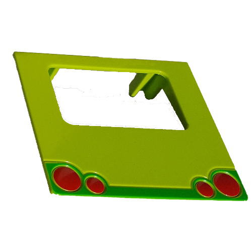 Duplo Van Type 2 Rear Door with Red Taillights, and Green Bumper / Fender Print (58236pr0002)