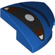 Brick Round Corner, Curved 2 x 2 x 2/3 Quarter Circle with Black/Dark Brown Eye, White Pupil, Left print (5852pr0001)