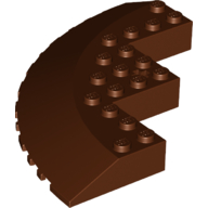 Brick Round Corner 10 x 10 with Slope 33° Edge, Axle Hole, Facet Cutout (58846)