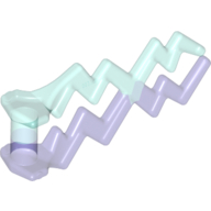 Wave / Lightning Angular, Double with Marbled Trans-Purple Pattern (59233pat0001)