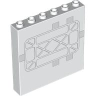 Panel 1 x 6 x 5 with Light Bluish Grey Conduits print (59349pr0031)