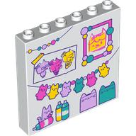 Panel 1 x 6 x 5 with Kitten Garlands, Drawing, Painting, Presents print (59349pr9995)
