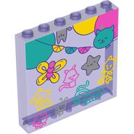Panel 1 x 6 x 5 with Balloons, Kittens, Butterflies print (59349pr9996)