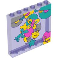 Panel 1 x 6 x 5 with Balloons, Kittens, Butterflies print (59349pr9997)