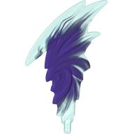 Flame, Axle, with Marbled Dark Purple Pattern (5974pat0001)