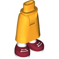 Minidoll Hips and Skirt with Exposed Ankles with White Legs, Dark Red Shoes, White Laces print (59794c01pr0272)