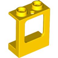 Window 1 x 2 x 2 Plane, Hollow Studs, Single Hole Top and Bottom for Glass (60032)