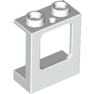 Window 1 x 2 x 2 Plane, Hollow Studs, Single Hole Top and Bottom for Glass (60032)