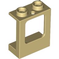 Window 1 x 2 x 2 Plane, Hollow Studs, Single Hole Top and Bottom for Glass (60032)